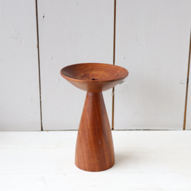 Vintage teak kandelaar stompkaars