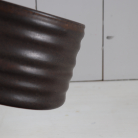 vintage bloempot grof donker grijs bruin
