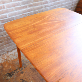 Vintage eettafel vierkant rond uitschuifbaar