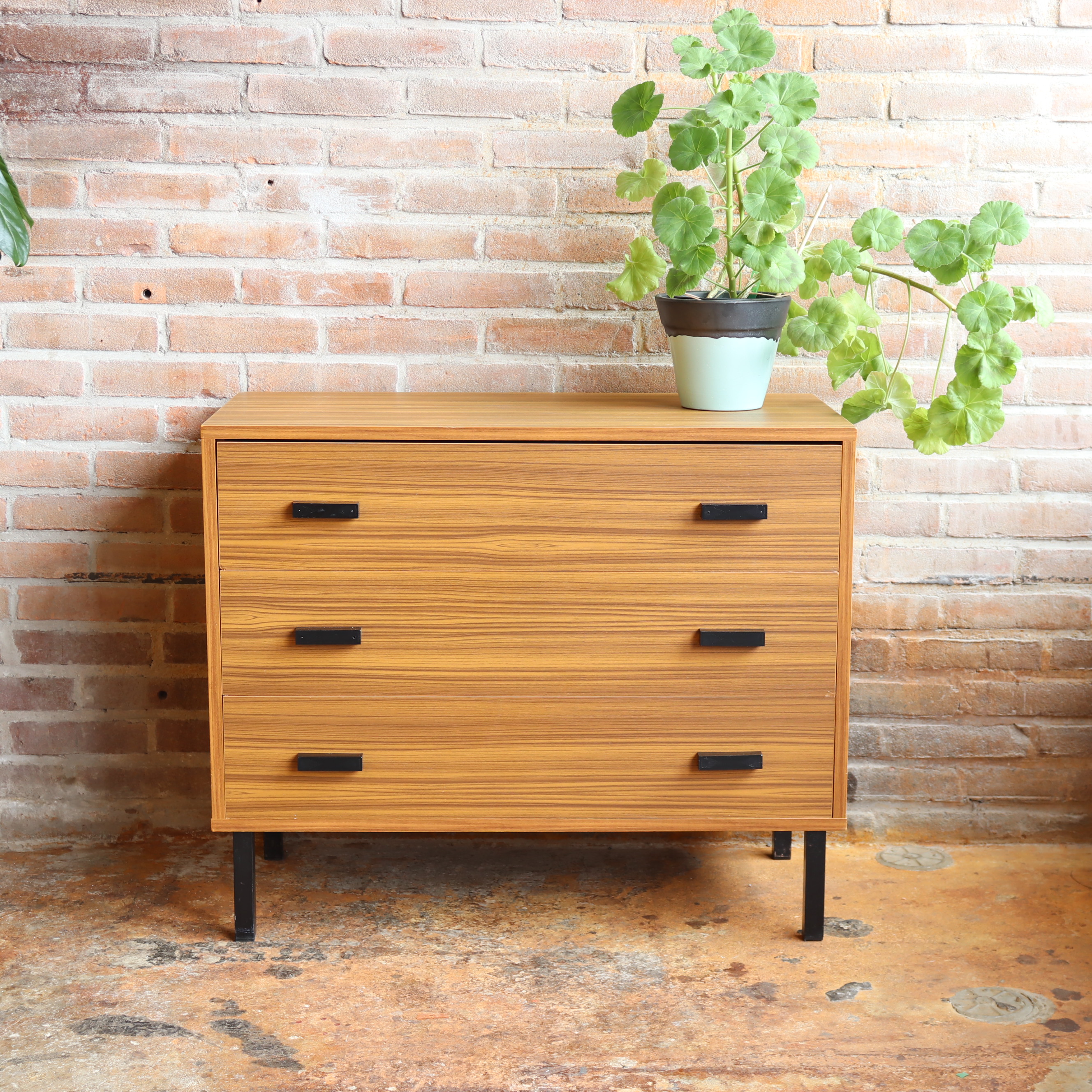 Vintage ladekast jaren 60 70 formica
