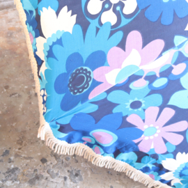 Vintage jaren 70 retro parasol blauw paars
