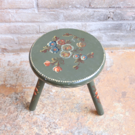 Vintage plantentafeltje groen bloemen