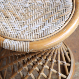 Vintage bohemian rotan kruk