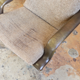 Vintage Artifort fauteuil leer stof