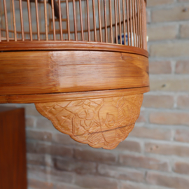 Vintage vogelkooi hout bamboe