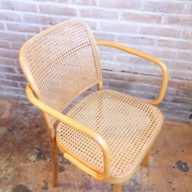 Vintage thonet stijl stoel praag webbing