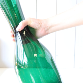 Grote vaas glas groen Holmegaard