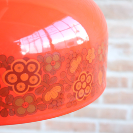 Scandinavische emaille lamp rood bloemen Fog & Morup