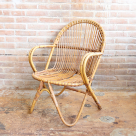 Vintage rotan fauteuil 