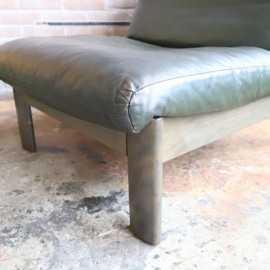 Vintage leolux jaren 70 groen leer