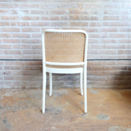 Vintage thonet stoel praag wit