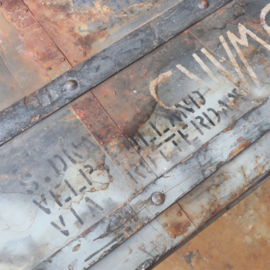 vintage kist zwart salontafel