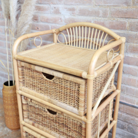 Vintage rotan ladekast