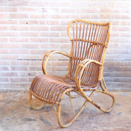 Vintage rotan fauteuil Rohe