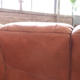 Vintage 70s bank cognac leer