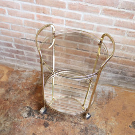 Vintage messing trolley rond
