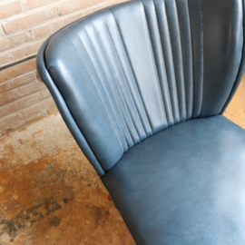 Vintage cocktail fauteuil blauw