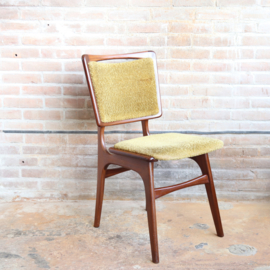 Vintage eettafel stoel geel