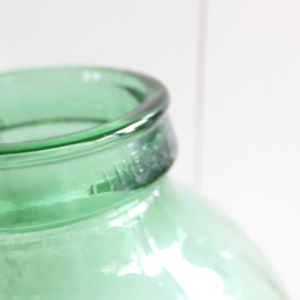 Vintage vaas groen glas