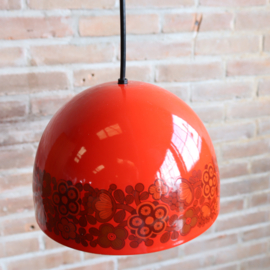 Scandinavische emaille lamp rood bloemen Fog & Morup