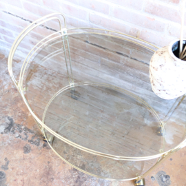 Vintage bar cart trolley goud