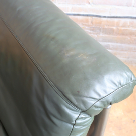 Vintage leolux jaren 70 groen leer