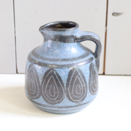 Vintage vaasje keramiek blauw Bronkhorst