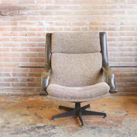 Vintage Artifort fauteuil leer stof