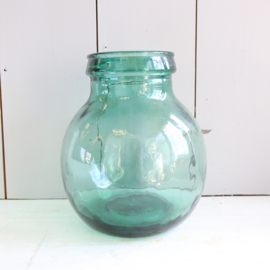 Vintage vaas groen glas