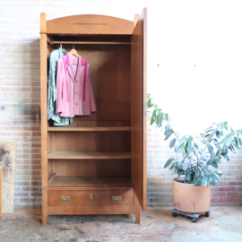 Vintage kledingkast spiegelkast jaren 30 hang leg demontabel