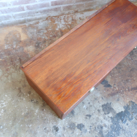 Vintage kaptafel hout jaren 70 muur kast