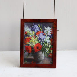 Vintage fotolijst hout zwart 13 x 18