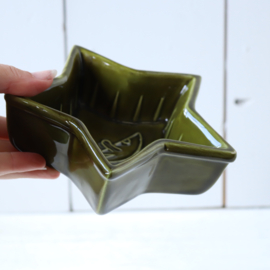 Vintage schaal groen ster