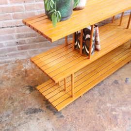Vintage boekenrek hout