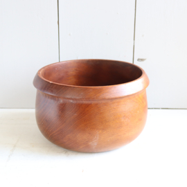 Vintage teak schaal groot hout