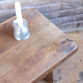 Vintage brutalist bijzettafel  salontafel eiken hout