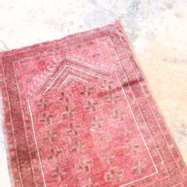 Vintage tapijt roze  100 x 77