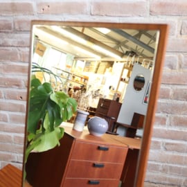 Vintage kaptafel teak wit jaren 70 zwart