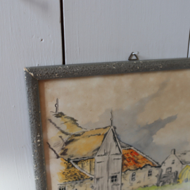 Vintage anton piek boerderij tekening 1940