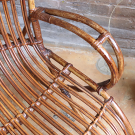 Vintage rotan fauteuil Rohe