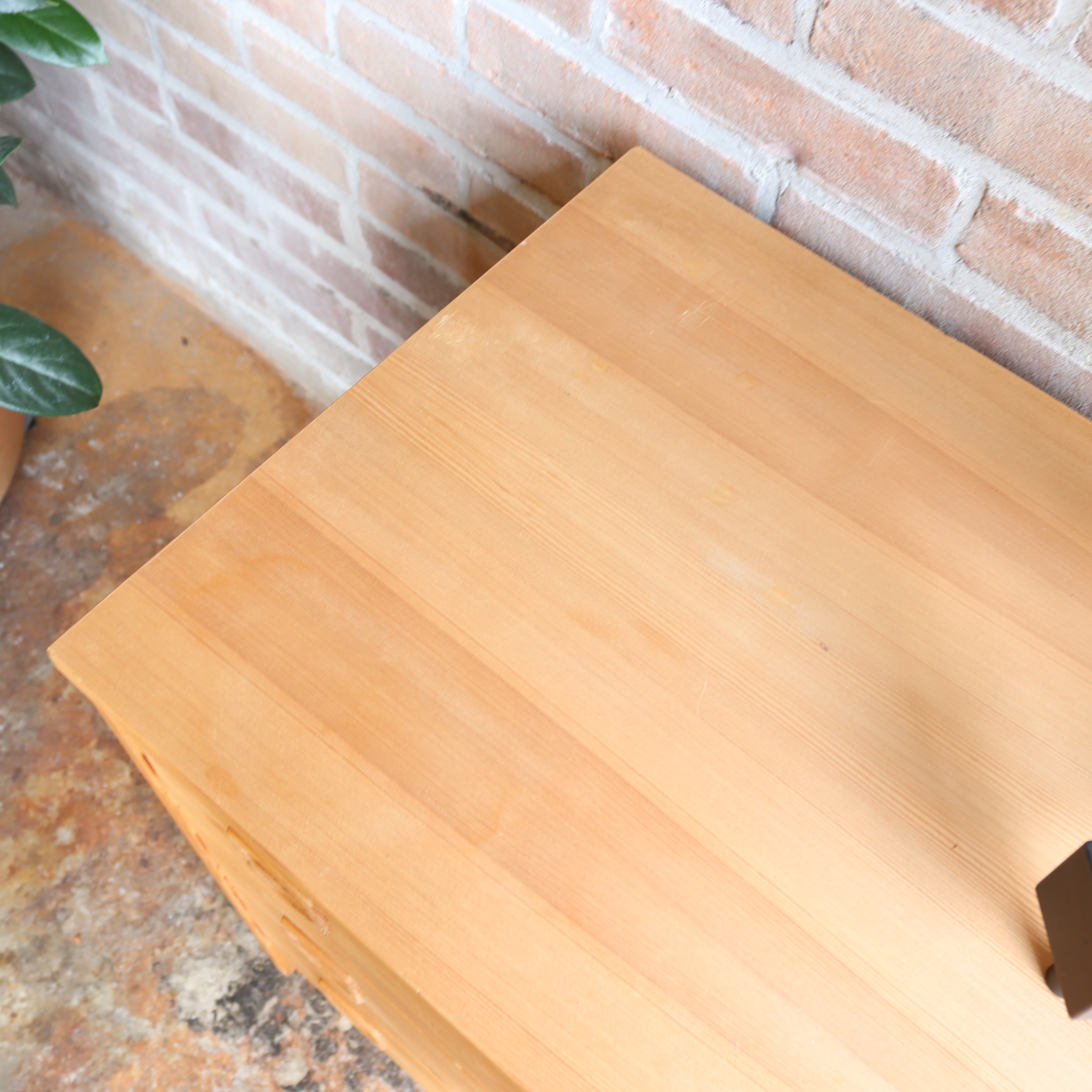 Vintage ladekast licht hout