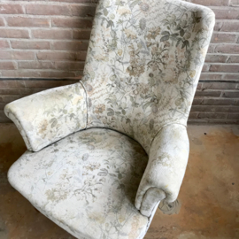 Vintage bloemen fauteuil