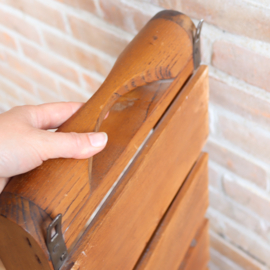 vintage vakkenkastje wand kruidenrek letterbak