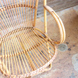 Vintage rotan fauteuil