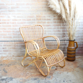 Vintage rotan fauteuil Rohe