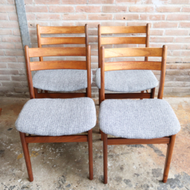 set vintage eettafel stoelen jaren 60 70