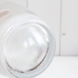 Vintage mid century Italiaanse polka dot vaas jaren 70 glas Italy stippen