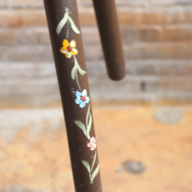 Vintage plantentafeltje bruin bloemen