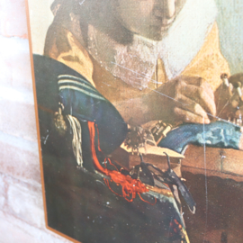 Schilderij poster op hout vermeer