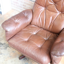 Vintage draaifauteuil bruin